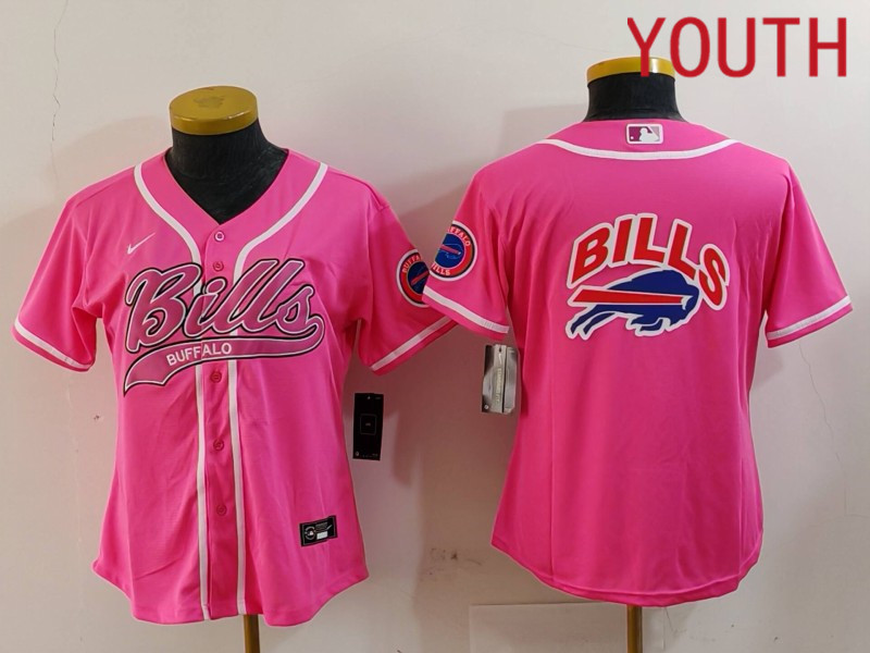 Youth Buffalo Bills Blank Pink Joint Name 2024 Nike Limited NFL Jersey style 9121